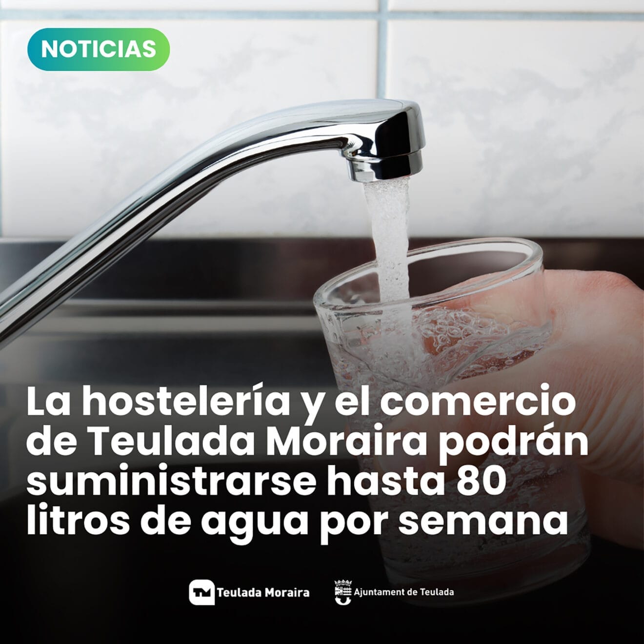 Cartel del Ayuntamiento con la información