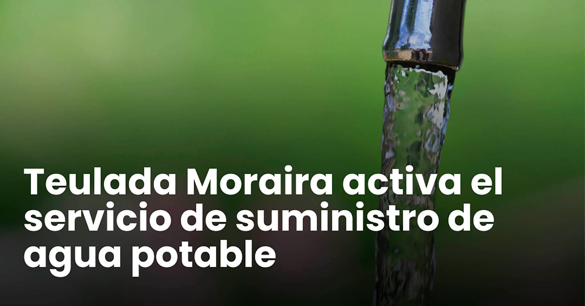 teulada moraira activa el servicio de suministro de agua potable