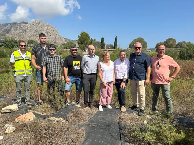 Imagen: Visita a los trabajos de restauración del río Girona en Ondara