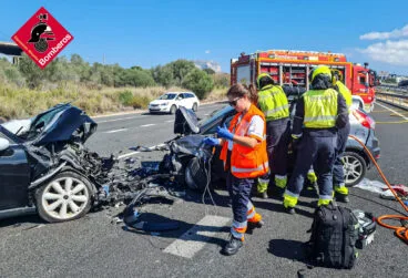 accidente frontal a la altura de ondara
