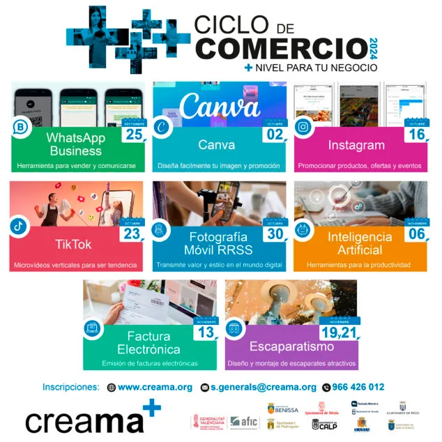 El Ciclo de Comercio de Creama para empresas combinará la formación online con un taller de escaparatismo 1 Imagen: Actividades del Ciclo de Comercio de Creama