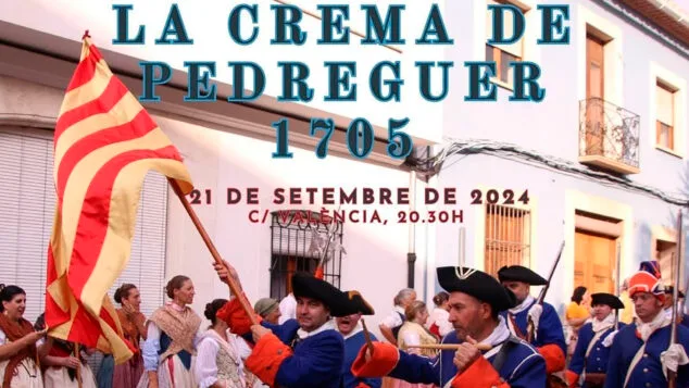 acto conmemorativo de la quema de la vila de pedreguer por parte del ejercito borbonico en 1705