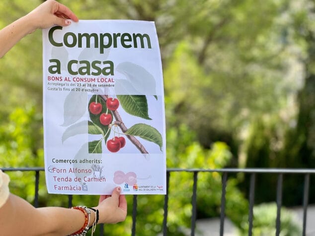 Imagen: Cartel Bono Consumo Vall de Gallinera