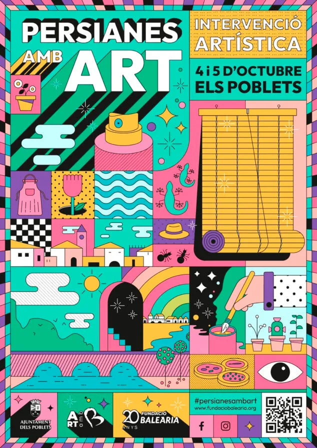 Imagen: Cartel de la segunda edición de 'Persianes amb Art' en Els Poblets