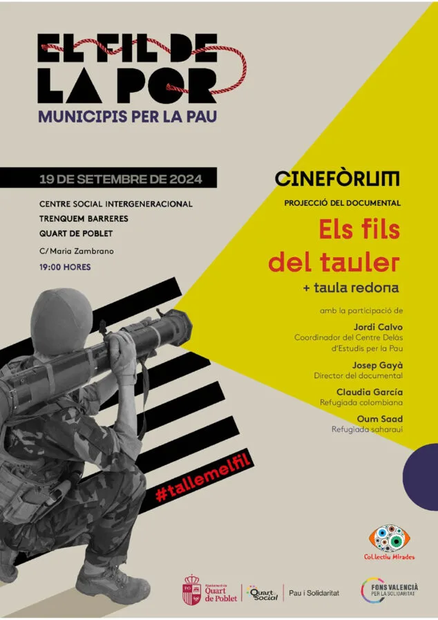 Imagen: Cartel de 'Municipis per la Pau' de Col·lectiu Mirades