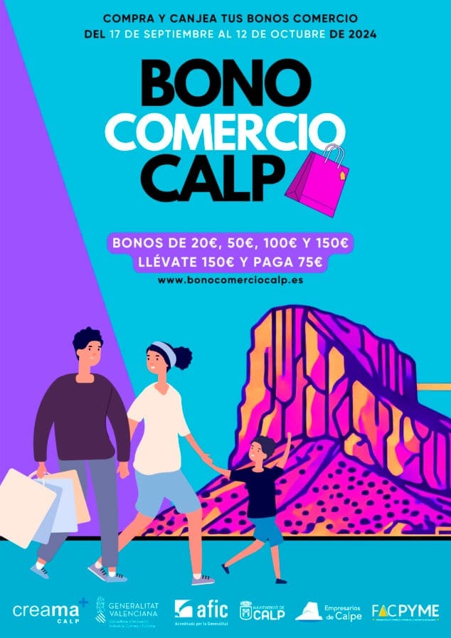 Imagen: Cartel del Bono Comercio 2024 de Calp