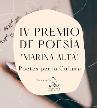 Cartel del IV Premio de Poesía Marina Alta