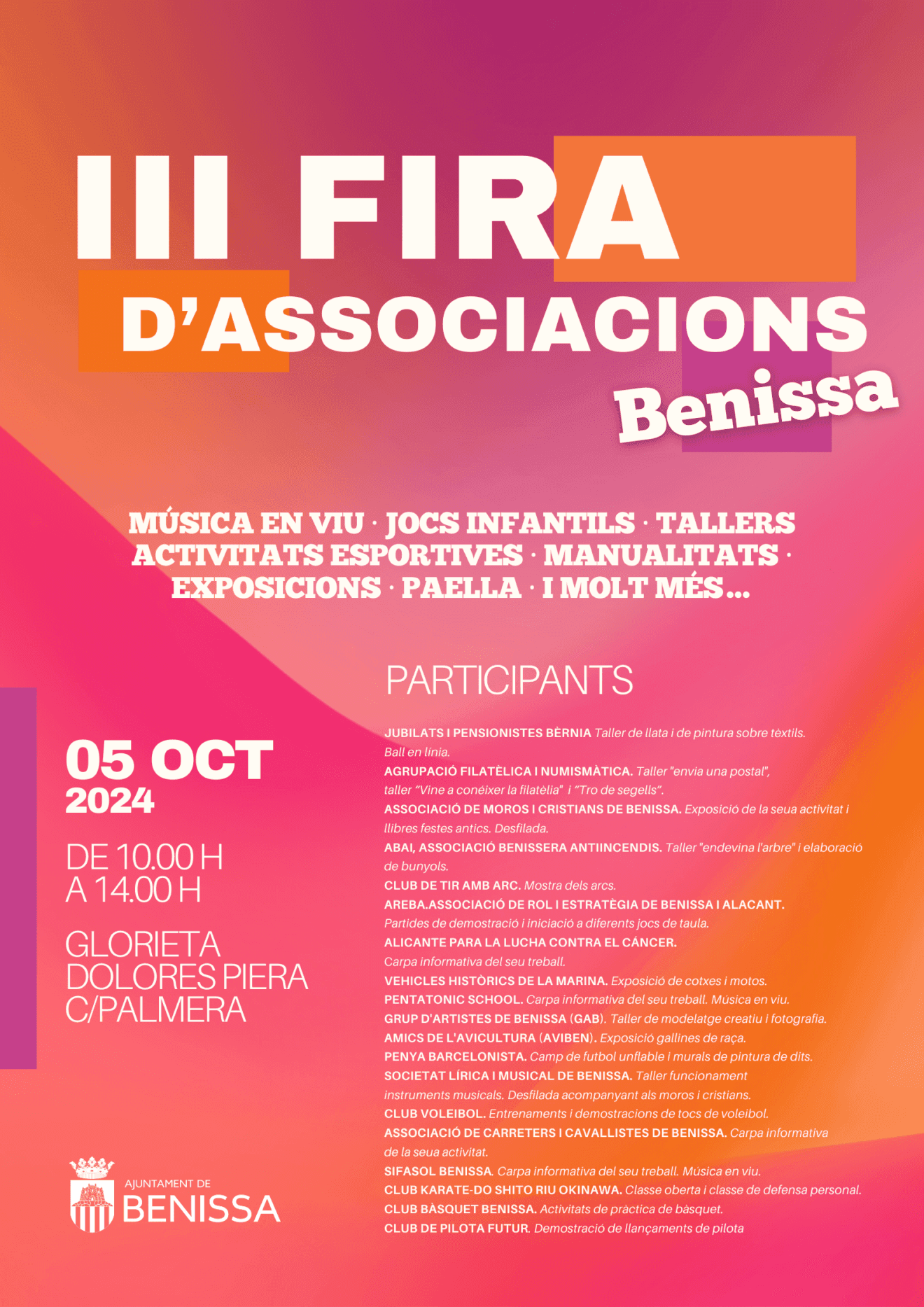 Cartel Fira Associacions Benissa