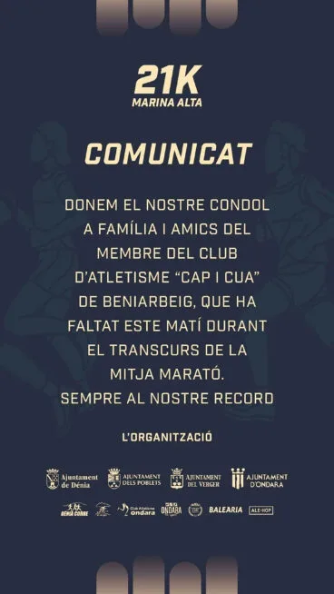 Comunicado de la organización