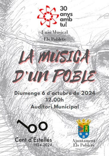 Concierto de la Unió Musical de Els Poblets en homenaje a Estellés en octubre