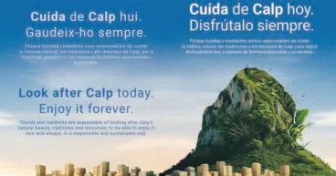 Diptico de la Campaña de turismo sostenible en Calp