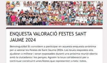 Encuesta sobre Sant Jaume 2024