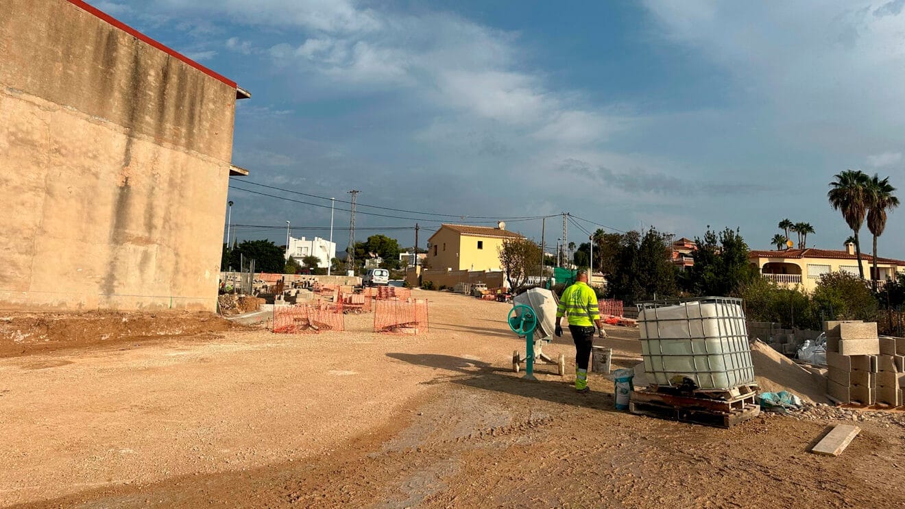 Obras en el Vial J de Calp