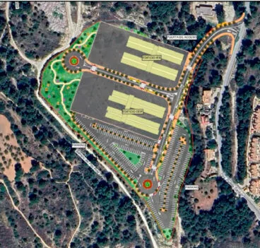 Plano de la parcela del nuevo IES Les Salines de Calp