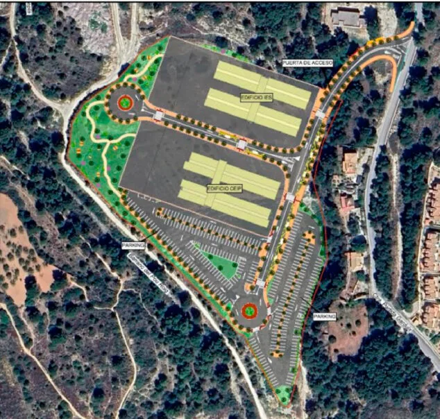 Imagen: Plano de la parcela del nuevo IES Les Salines de Calp