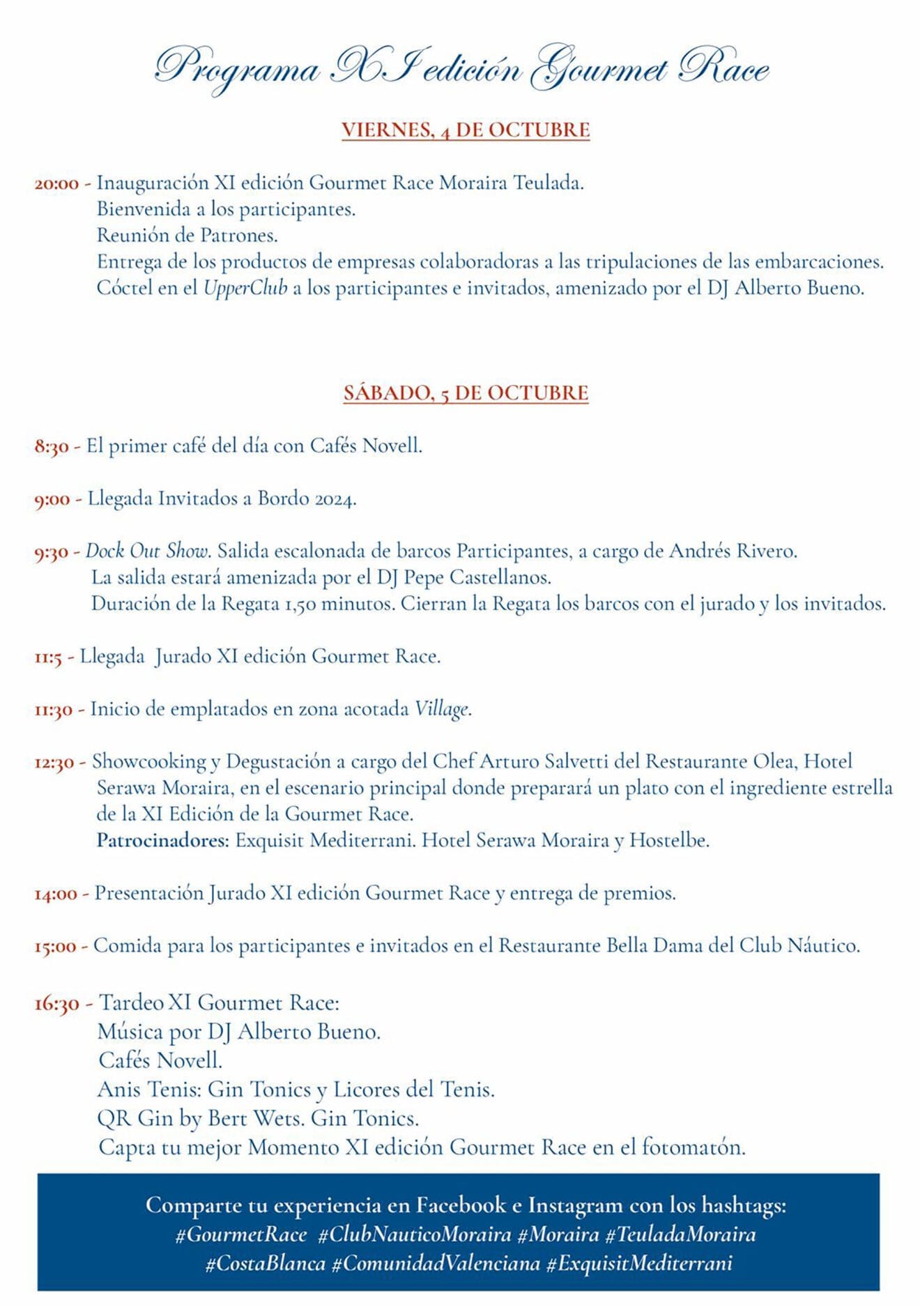 Programa Gourmet Race 2024