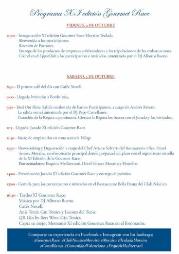 Programa Gourmet Race 2024