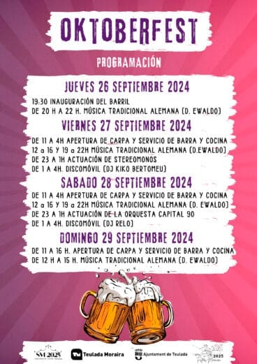 Programación del Oktoberfest de Teulada Moraira 2024