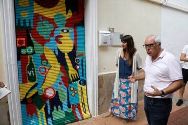 Ricard Pérez, presidente de la Fundació Baleària, y Marina Sanmartín, gestora cultural