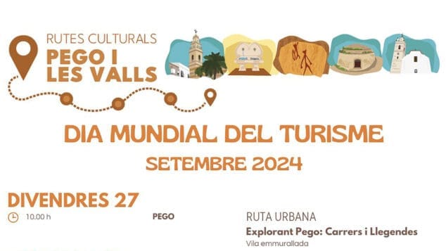 rutas programadas en pego por el dia mundial del turismo dest