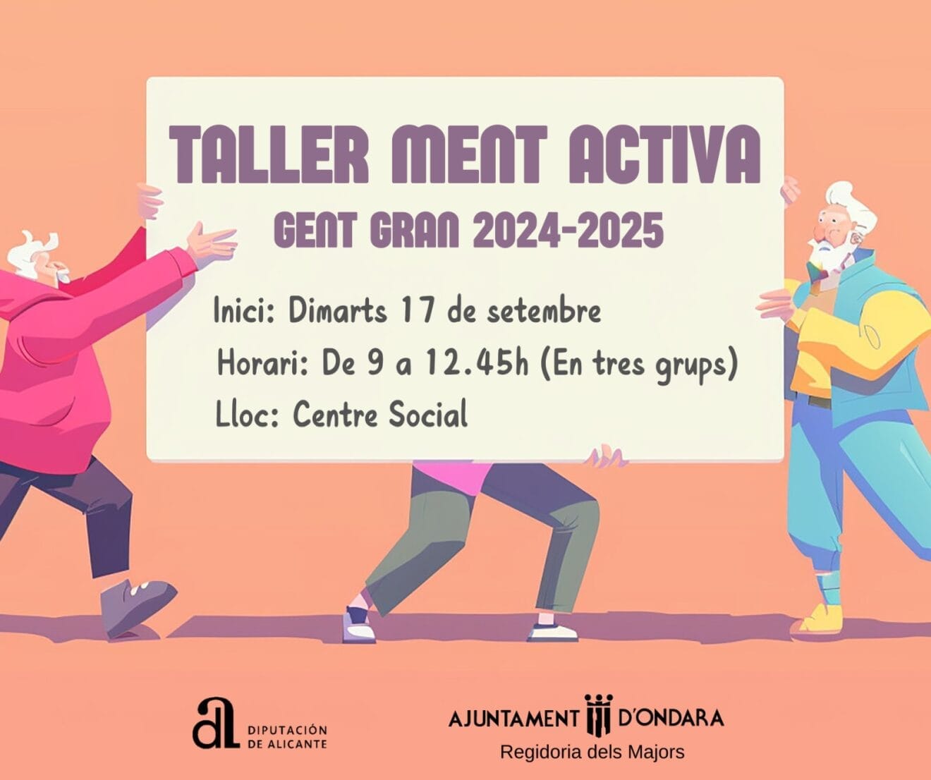 Taller mente activa para mayores de Ondara