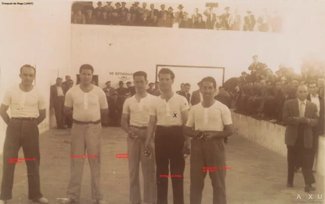 Imagen: Trinquet de Pego 1947 - Fuente Arxiu Municipal de Pego