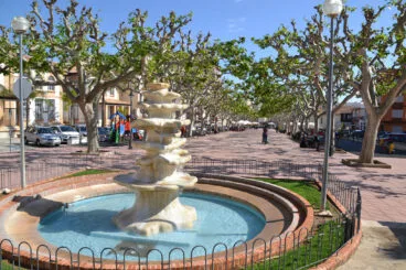 Vista del paseo Cervantes de Pego