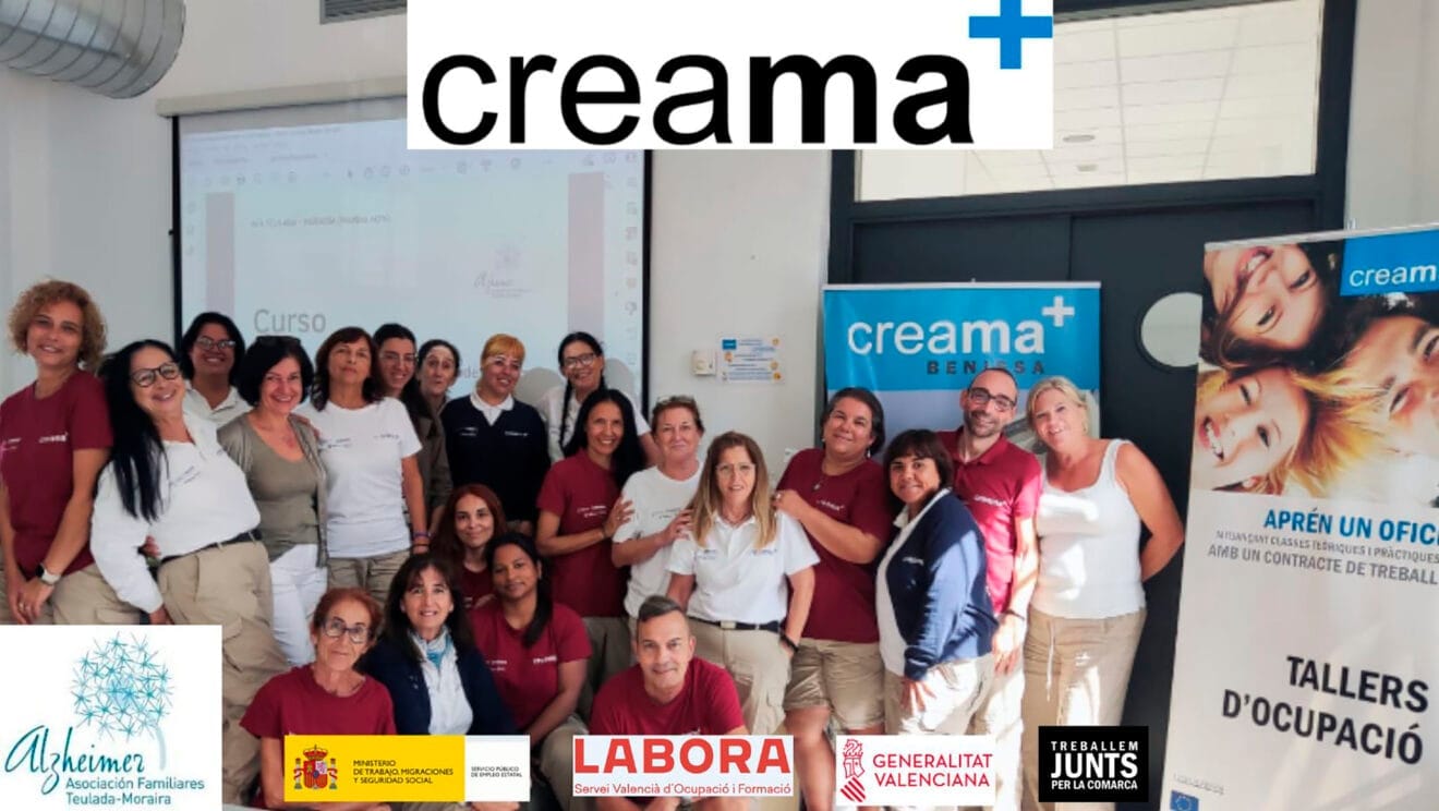 AFA Teulada Moraira junto al alumnado del Taller de Empleo Marina Alta XIII de CREAMA