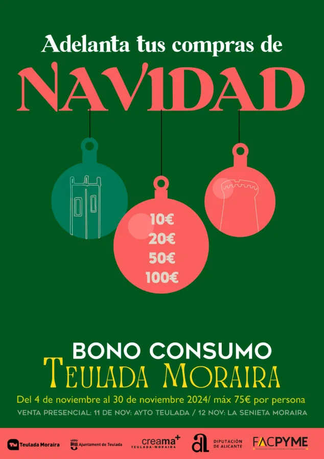 Imagen: Bonos Consumo Teulada Moraira Navidad 2024