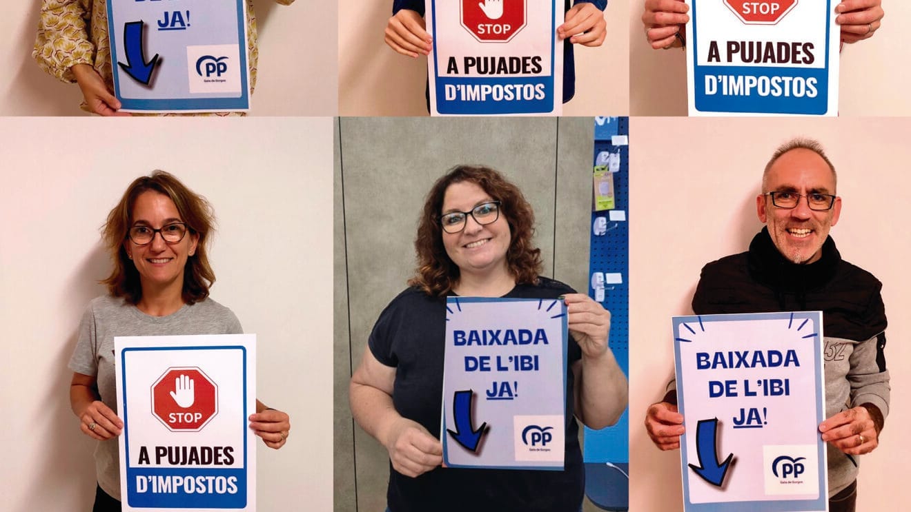 Campaña del grupo Partido Popular por la bajada del IBI en Gata de Gorgos