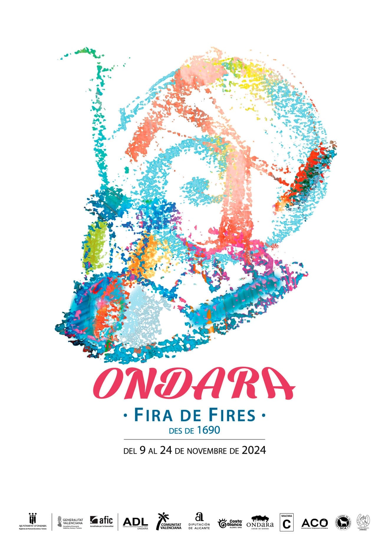 Cartel de la feria de Ondara 2024 'Fira de Fires, des de 1690'