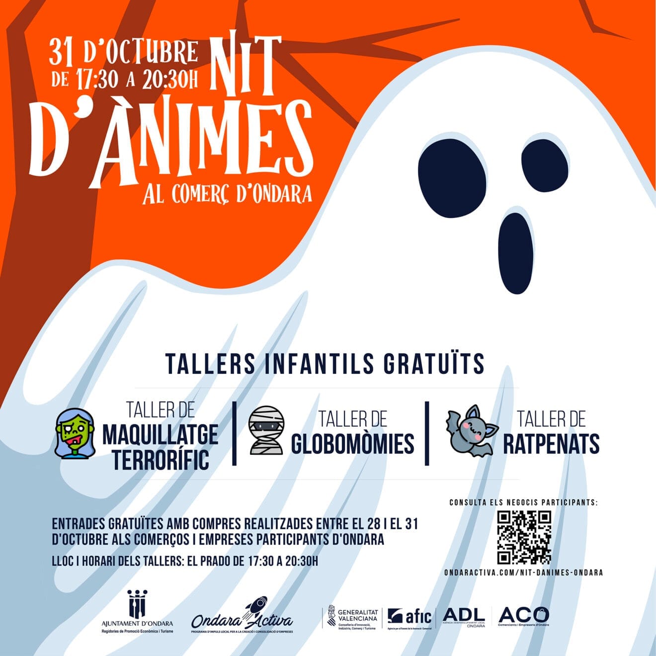 Cartel de la Nit d'Ànimes en Ondara 2024