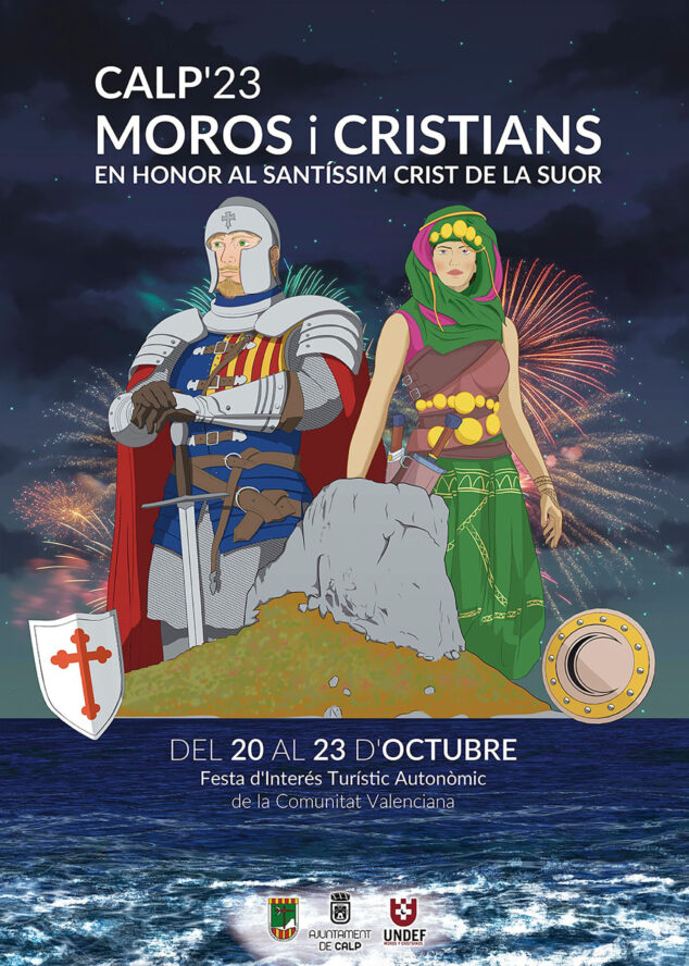 Imagen: Cartel de Moros y Cristianos de Calp de 2023