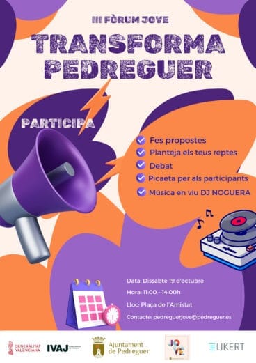 Cartel de Transforma Pedreguer