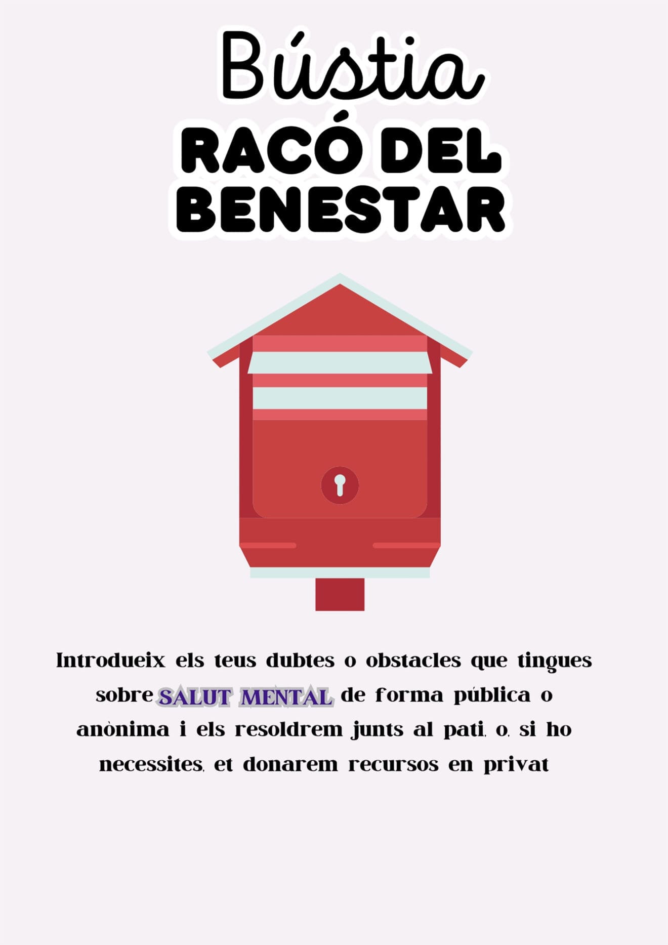 Cartel del rincón del bienestar