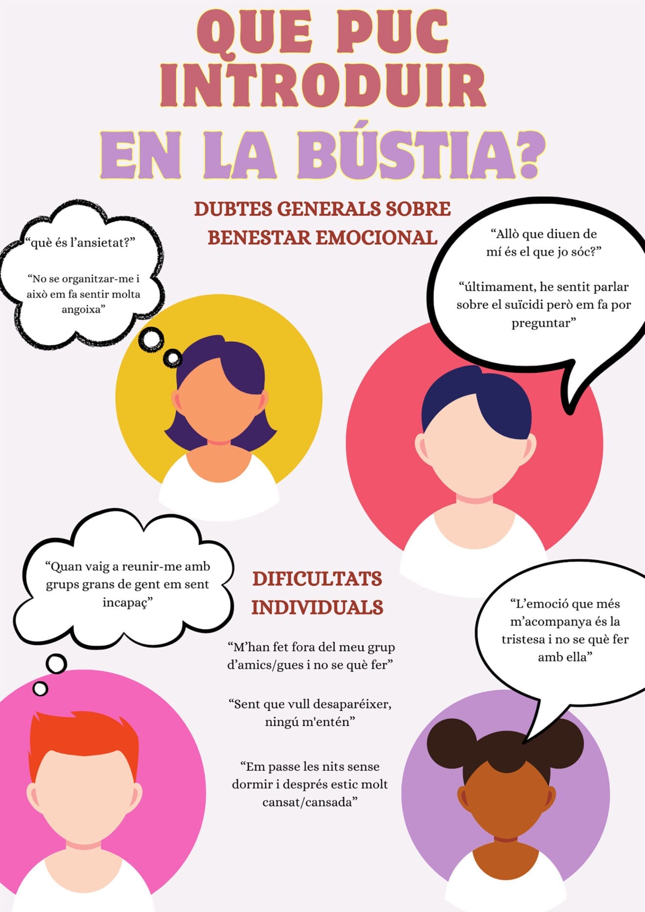 Cartel informativo dentro del programa de Bienestar Emocional