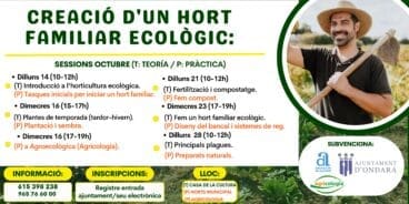 Cartel del Curso de Horticultura en Ondara