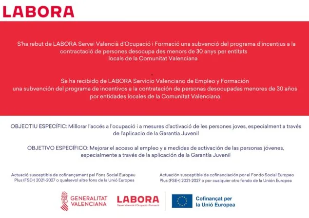 Imagen: Cartel informativo del programa EMPUJU 2024