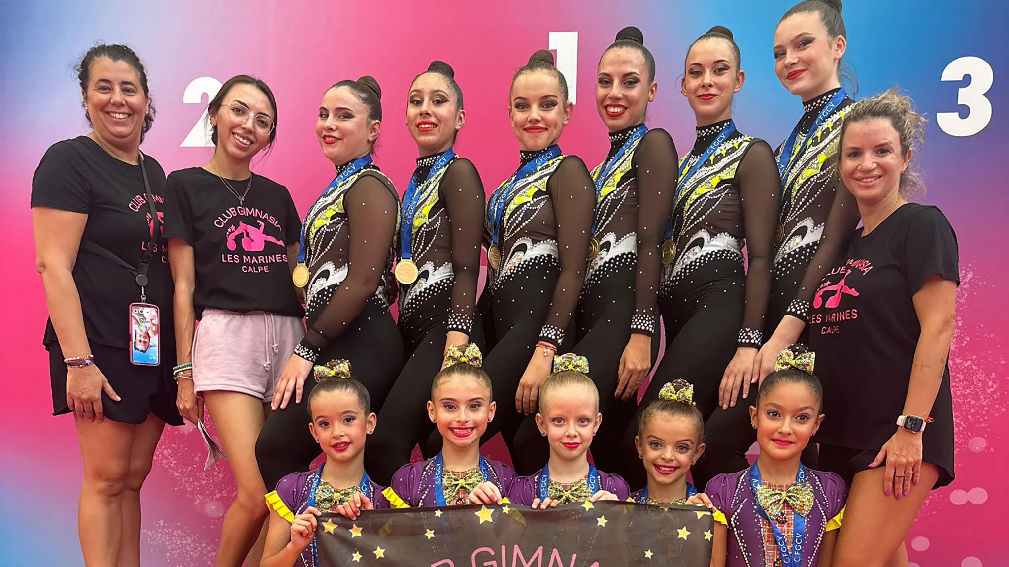 club gimnasia les marines en el podio dest