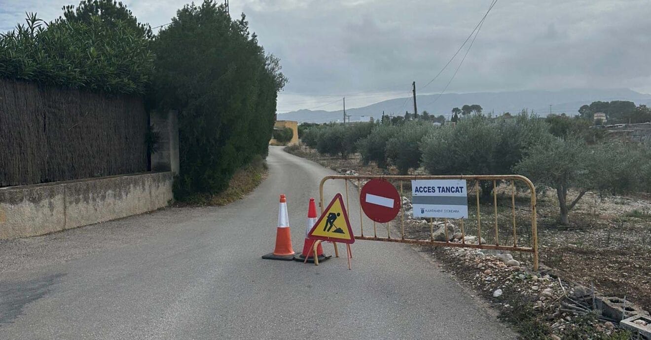 Corte camino Mollons de Ondara