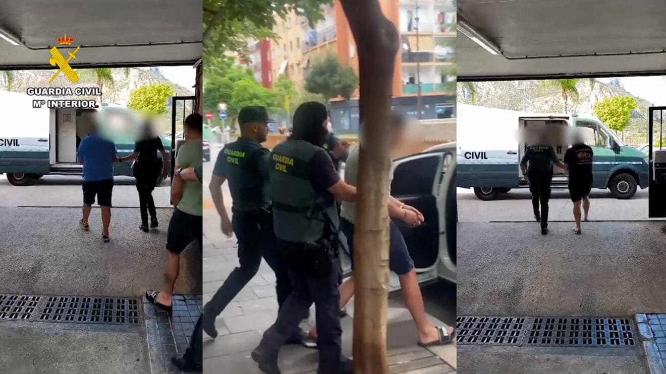 Detenciones en la operación 'Mochila24' de la Guardia Civil en la Marina Alta