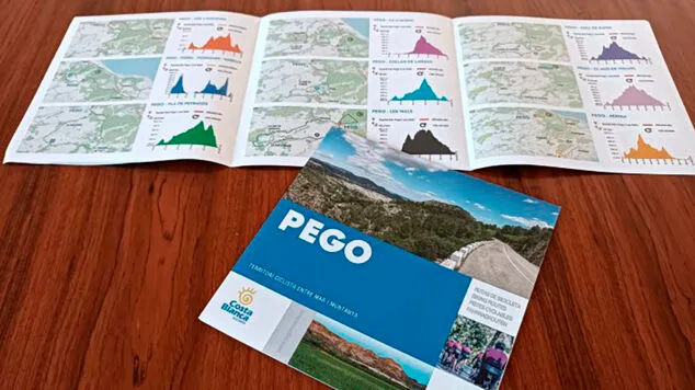 Imagen: Folleto sobre las rutas ciclistas desde Pego