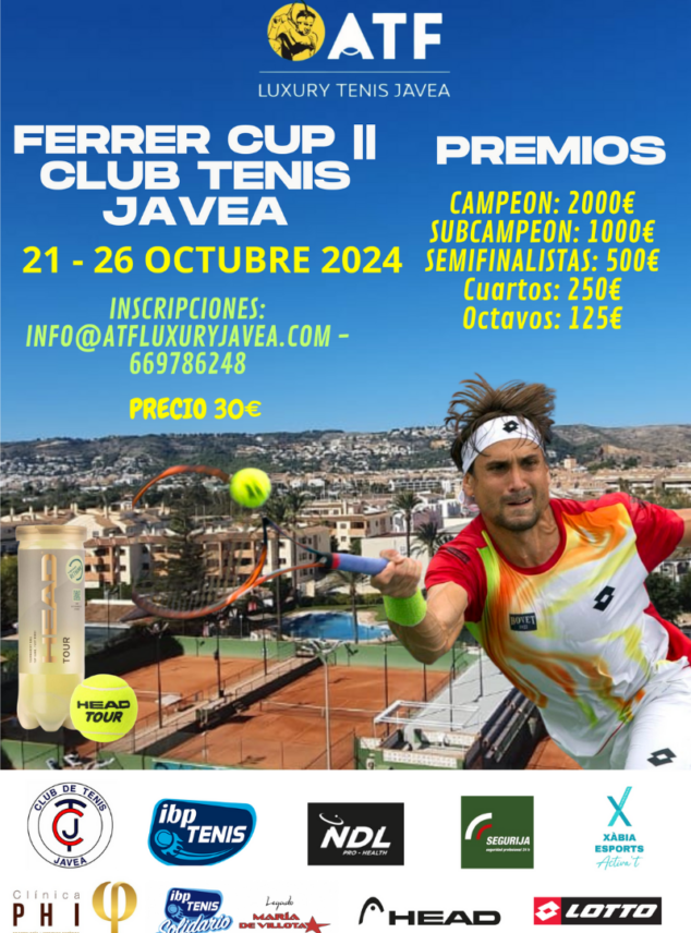 Imagen: Llega al Club de Tenis Jávea el prestigioso torneo de tenis Ferrer Cup II