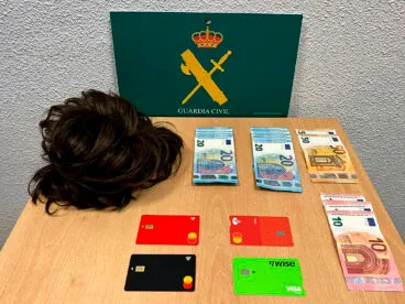 Objetos incautados al detenido en Moraira