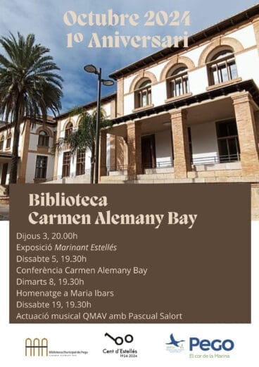 Primer aniversario de la biblioteca Carmen Alemany Bay de Pego