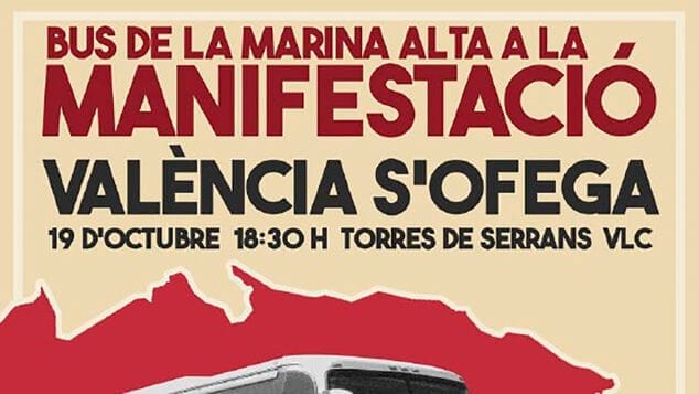 transporte a la manifestacion en valencia