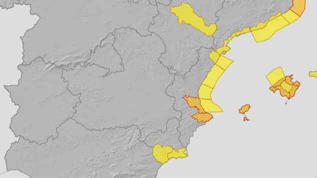 Imagen: Alerta naranja. AEMET.