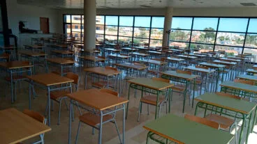 Aula para las pruebas de acceso a la universidad en Dénia (archivo)