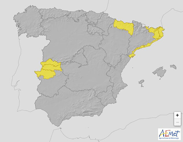 Imagen: Avisos activos en España hoy, martes 5 de noviembre 2024