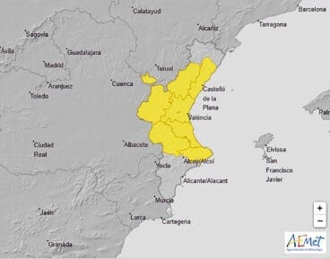 Avisos activos en la Comunitat Valenciana hoy, jueves 14 de noviembre 2024 a las 15.00 horas – AEMET